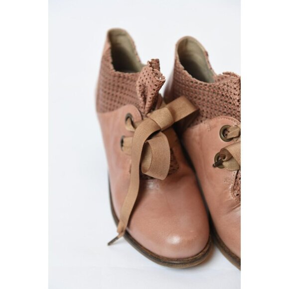 Sundance Casta Leather Rosa Boots Block Heel Bootie Womens Size EU 36 US 6 - Picture 7 of 13